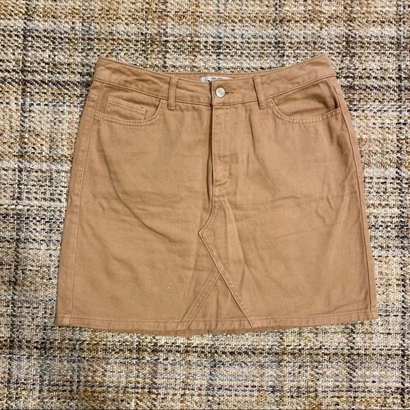 New Look khaki denim mini skirt - Picture 1 of 3